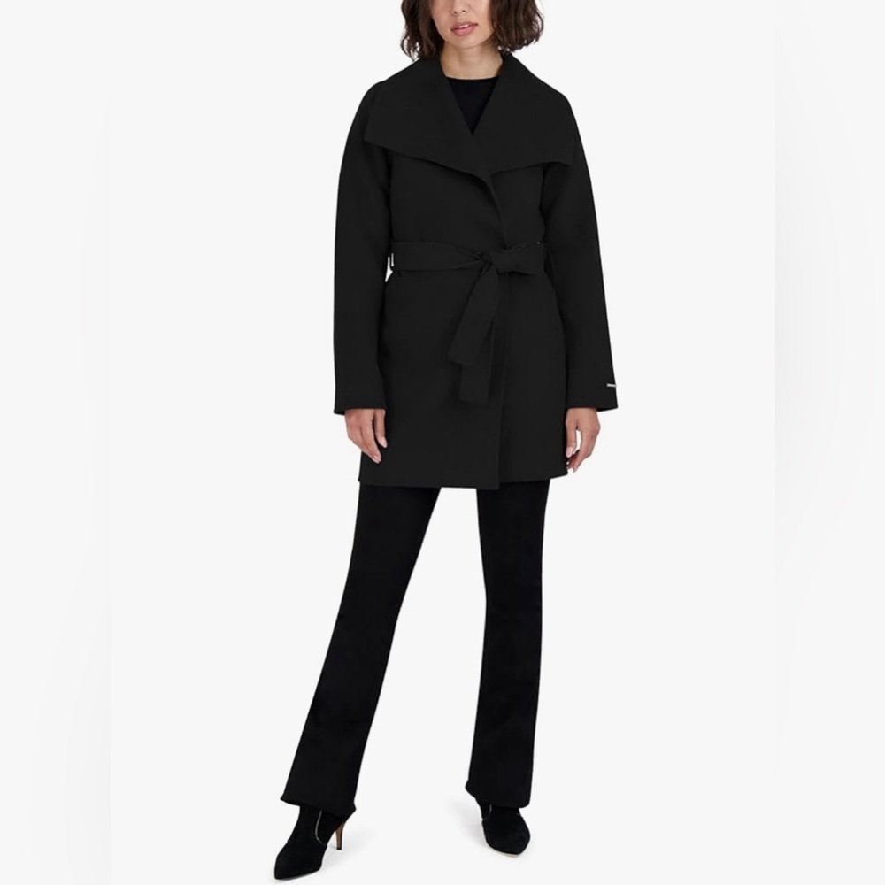 Women’s double faced belted wrap coat Tahari